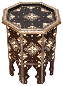 Orientálny stolík Noor biely 02