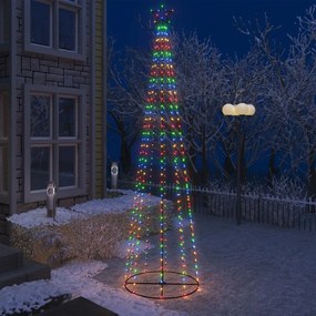 Vianočný stromček, kužeľ, 400 LED, farebné svetlo 100x360cm 51291