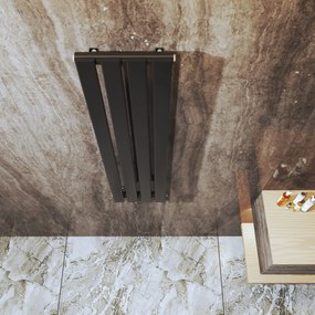 Gamma Vertical, vykurovacie teleso 1100x296 mm, 368W, čierna matná, GMA-VERT-1100296-BK
