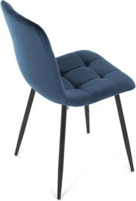 Jedálenská stolička zamatová, modrá CT-281 BLUE4