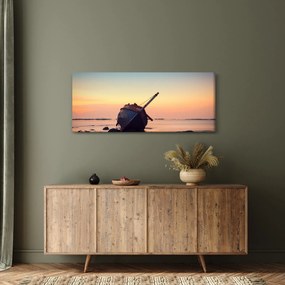Obraz - Stroskotaná loď (120x50 cm)