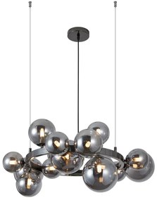 Wofi 5014-1505W - LED Luster na lanku VILLA 15xG9/3W/230V čierna