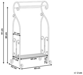 Stojan na uteráky 49 x 91 cm sivý LINARES Beliani