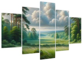 Obraz - Zelená krajina (150x105 cm)