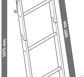 Rebrík na oblečenie z dubového dreva