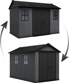 Záhradný domček Keter Newton Plus wide 11x7,5 šedý, s podlahou