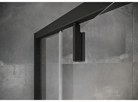 Sprchový kút s rohovým vstupom RAVAK Nexty 90 cm farba rámu čierna dekor skla číre sklo 3