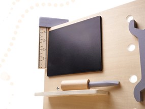 KIK Dřevěná dílna s nářadím na stole DIY set