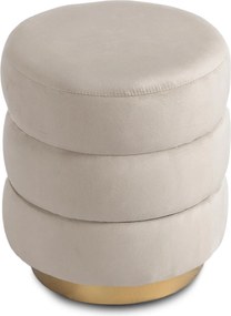 PROXIMA.store - Moderná taburetka Aura FARBA: béžová, Materiál: zamat