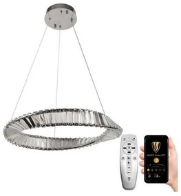 NEDES LED Stmievateľný krištáľový luster na lanku LED/40W/230V + diaľkové ovládanie ND3604