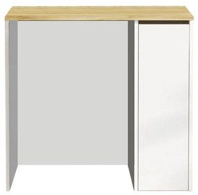 Skrinka na práčku Saly White and Walnut