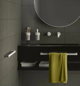 Sapho Sapho, Dvojitý držiak toaletného papiera s poličkou 30cm, čierna mat, UN1196B