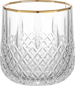 Elegantný pohár na vodu so zlatým okrajom - Ø 8*9 cm / 250 ml