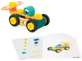 BricoKids - Drevená montážna stavebnica s náradím - 100 ks