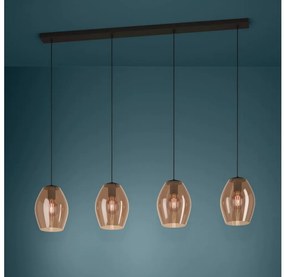 Eglo 390162 - Luster na lanku ESTANYS 4xE27/40W/230V hnedá