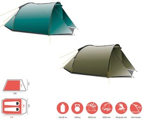 Grand Canyon Tunelový stan pre 2 osoby Robson 2 (Capulet Olive)  (100342794)