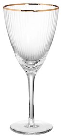 GOLDEN TWENTIES Sada pohárov na víno so zlatým okrajom 280 ml 4 ks