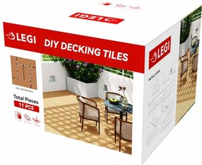 WPC dlaždica LEGI STYLE 30 x 30 cm, teak