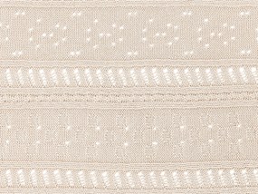 Bavlnená prikrývka 150 x 200 cm svetlobéžová DAULET Beliani