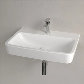 VILLEROY &amp; BOCH O.novo závesné umývadlo s otvorom (zadná a spodná strana brúsená), bez prepadu, 650 x 460 mm, biela alpská, s povrchom CeramicPlus, 4A41KLR1