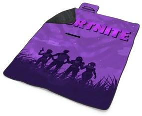 Sablio Plážová deka FORTNITE Fialová silueta: 200x140 cm