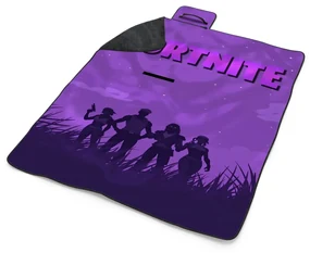 Sablio Plážová deka FORTNITE Fialová silueta: 200x140 cm