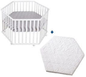 Biela detská ohrádka 112x97 cm Roba style – Roba