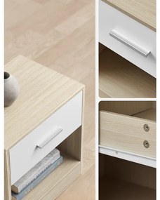 Autronic BONTEC Odkladací stolík 39x28x41cm, mdf, bielený dub, ANT-E1081 BUK Farba: Béžová