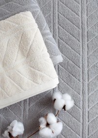 Bavlnený froté uterák RELIEF 30x50 cm sivý