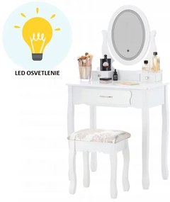 Toaletný stolík Klasik Wavy s LED osvetlením