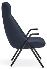 Tmavomodré kreslo Teulat Dins, výška 114 cm