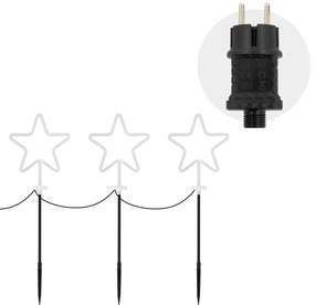 Sada 3 ks LED vánočních dekorací Lester teplá bílá