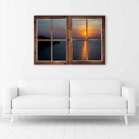 Gario Obraz na plátne Okno - západ slnka nad vodou Rozmery: 60 x 40 cm