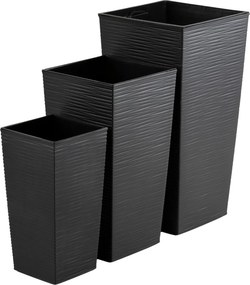 Plastový květináč Porto Riflo 46x25x25 cm černý