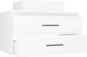 Závěsná skříňka s deskou a umyvadlem Nel 2S 80 cm bílá