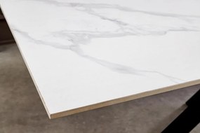 Keramický jedálenský stôl Fabrico 160 cm biely