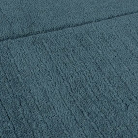Modrý ručne tkaný vlnený koberec 160x230 cm Textured Wool Border – Flair Rugs