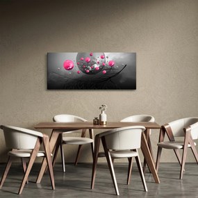 Obraz ružových abstraktných gulí (120x50 cm)