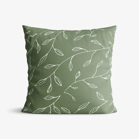 Goldea bavlnená obliečka na vankúš - čajové lístky 50 x 60 cm