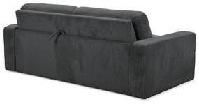 Tmavosivá menčestrová rozkladacia pohovka 195 cm Nona – Makamii