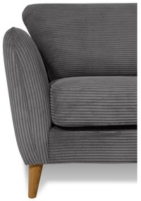 Tmavosivé menčestrové kreslo Paris – Scandic