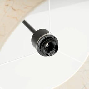 Závesné svietidlo Nevia, 1x textilné tienidlo so vzorom, b