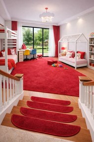 Vopi Nášľapy na schody Eton červený polkruh, samolepiaci - 24x65 polkruh (rozmer vrátane ohybu)