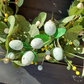 DECOLED Veľkonočná vetvička, 24 x 8 cm, zelené vajíčka
