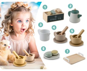 Drevená čajová súprava Nukido NK-864