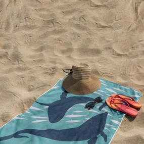 Modrá plážová osuška 90x180 cm Dolphin - DecoKing