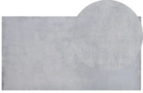 Koberec z umelej zajačej kožušiny 80 x 150 cm sivý MIRPUR Beliani