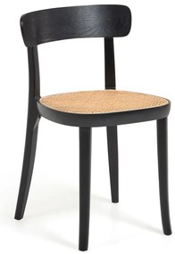 Čierna jedálenská stolička z bukového dreva Kave Home Romane