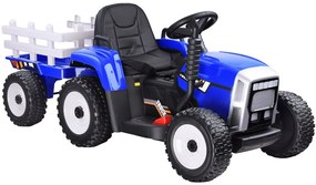 JOKOMISIADA  Elektrický traktor s vlečkou PA0242 na diaľkové ovládanie 2,4G - Batéria 1x12v7Ah  2x45W modrá