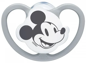 Cumlík Space NUK 0-6m Disney Mickey Mouse sivý, vel. 0-6 m